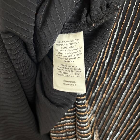 ✨ Marc Jacobs Metallic Disco Mini Dress Gold/Silver Puff Shoulder - Picture 9 of 9